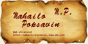 Mahailo Popsavin vizit kartica